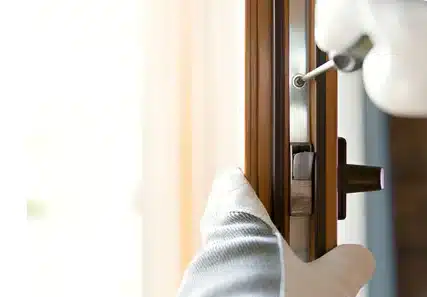 Repairing a wooden door lock