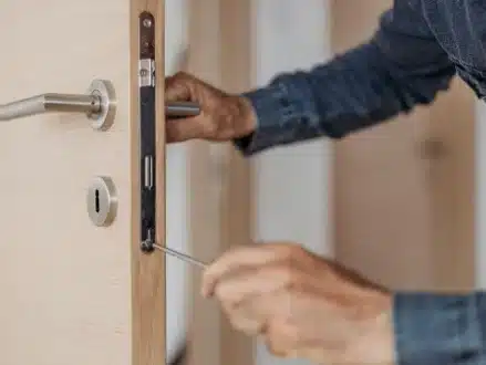 Servicing the door lock