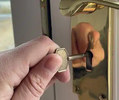 Upvc door with keys