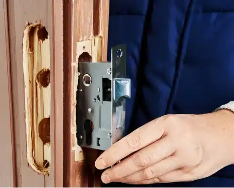 Broken door repairing