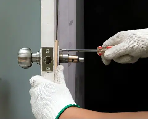 Installing a new door lock