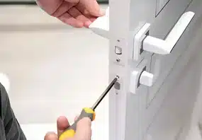 Repairing door lock with a screwdriver